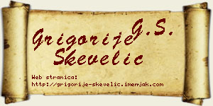 Grigorije Skevelić vizit kartica
